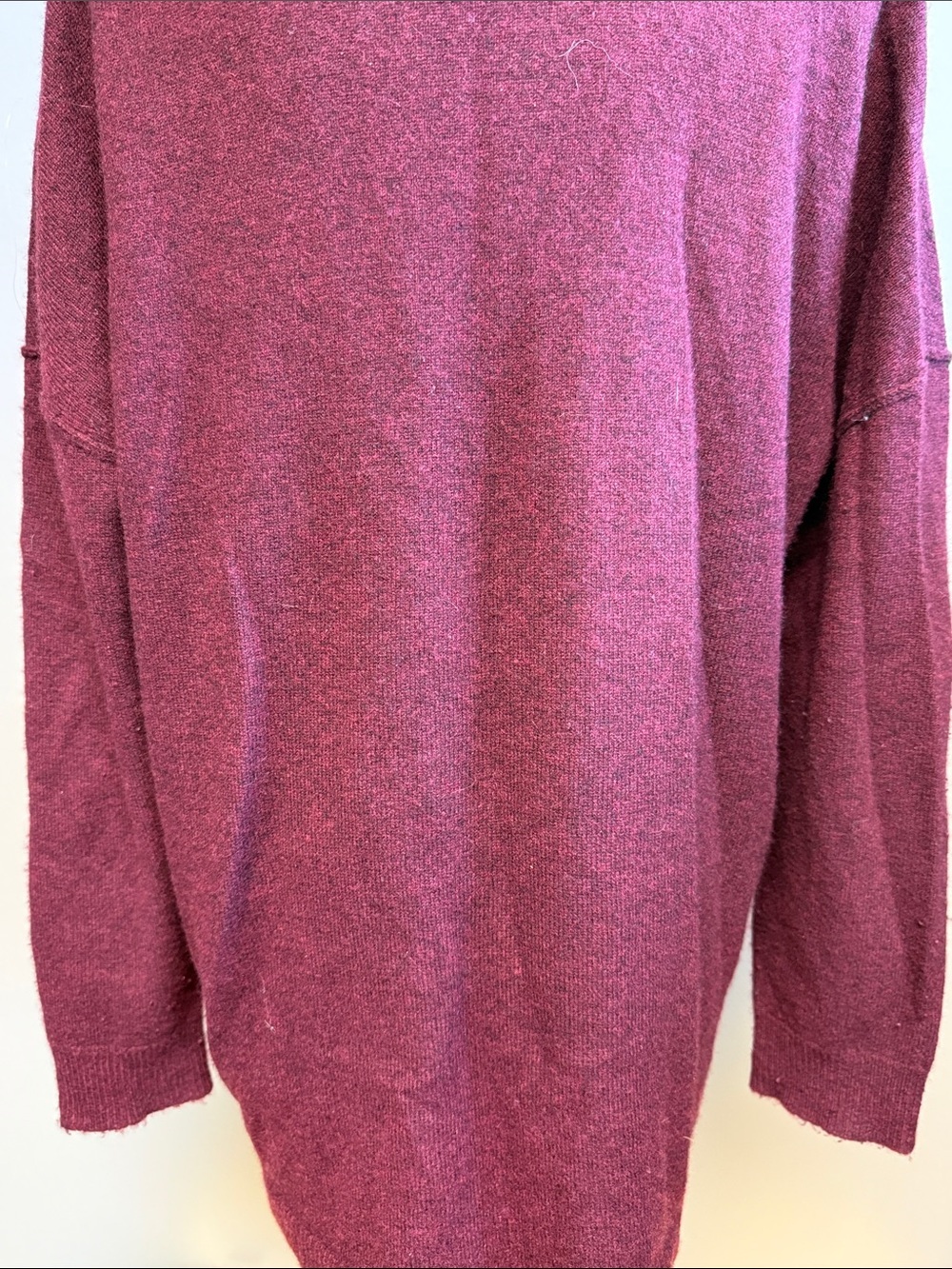 Catherine Malandrino 100% Cashmere Sweater Women's XL Burgundy Knit Top - Picture 5 of 6